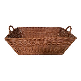 Vintage French Gathering Basket For Sale