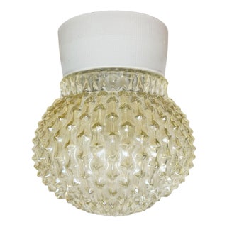 Vintage White Porcelain Ceiling Light, 1970s For Sale