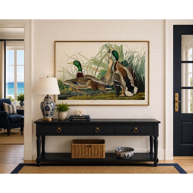 Illustration Mallard Duck, Vintage Art Print Reproduction From Birds of America by John James Audubon, 40" X 60" For Sale - Image 3 of 11