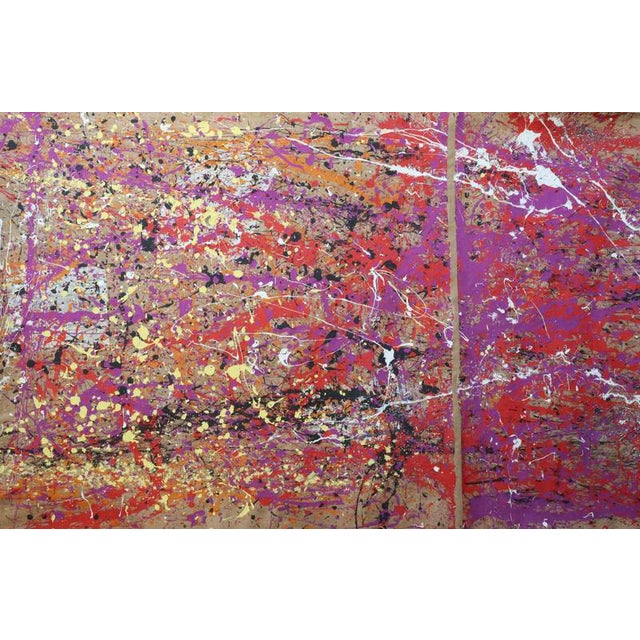 Alfredo Pizzi, Number 7, 2023, Acrylic Painting on Jute Canvas For Sale