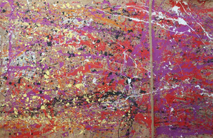 Alfredo Pizzi, Number 7, 2023, Acrylic Painting on Jute Canvas