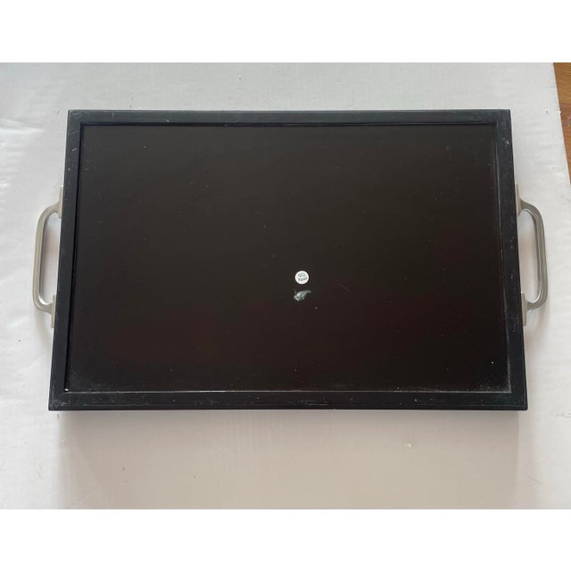 French Vintage Glass Mirrored French Style Bar Tray For Sale - Image 3 of 3