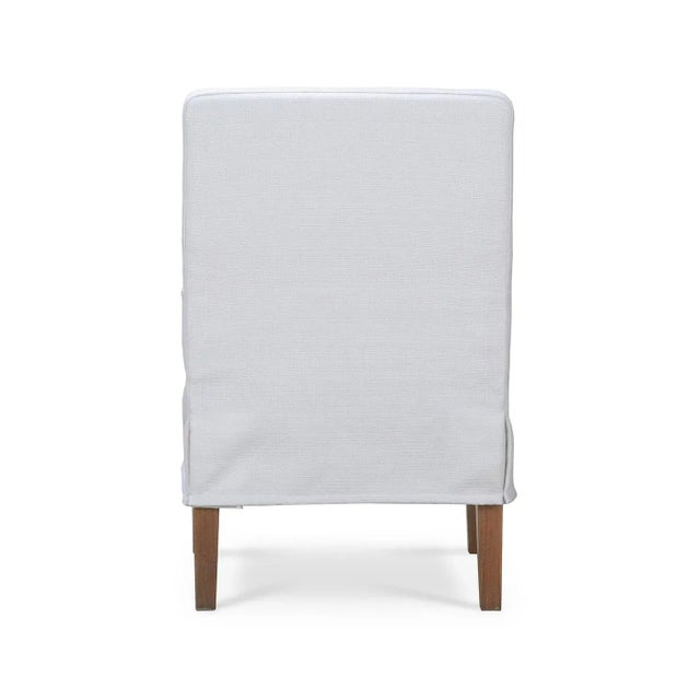 Coastal Slipcovered Dining Chair For Sale - Image 4 of 11