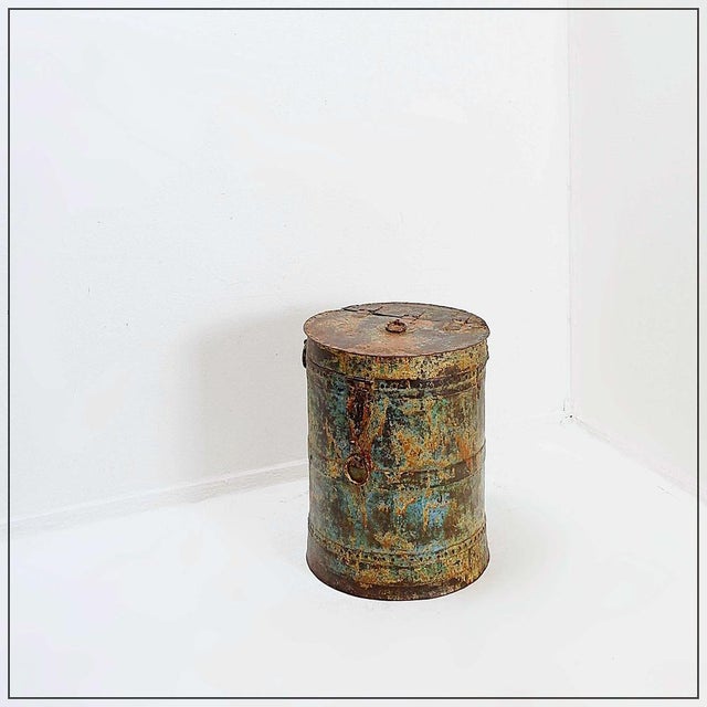 Vintage Metal Barrel, 1960s For Sale - Image 16 of 17