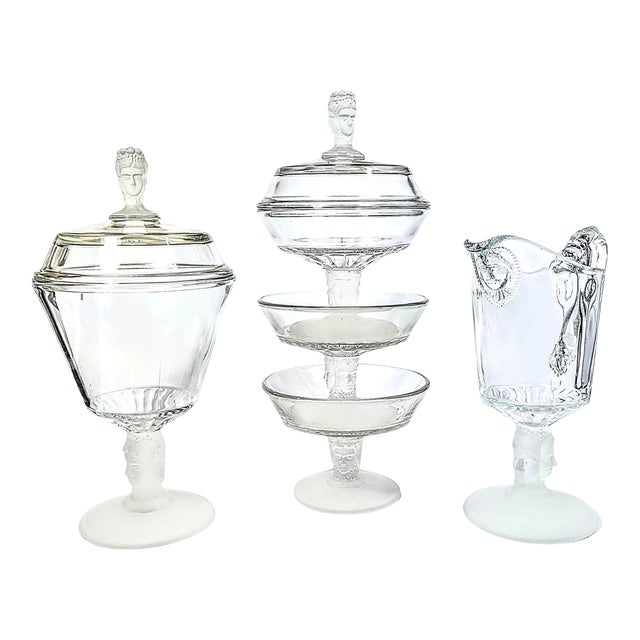 Three Faces Serving Set - Set of Five For Sale