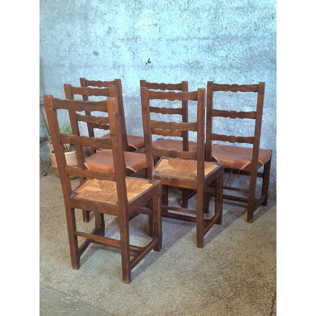 Chairs in Straw and Wood, 1890s, Set of 6 For Sale - Image 5 of 14