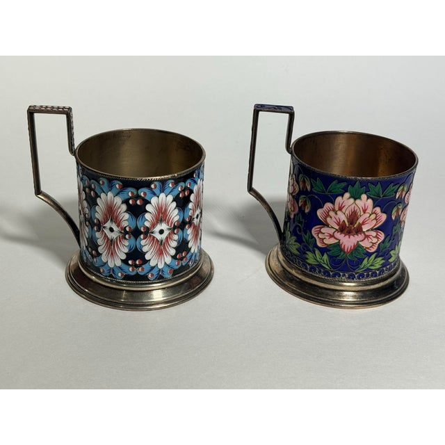 Traditional Mid-20th Century 916 Silver Cups - A Pair For Sale - Image 3 of 11