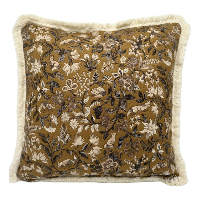 Zak + Fox Tan Shinji Decorative Pillow Cover For Sale