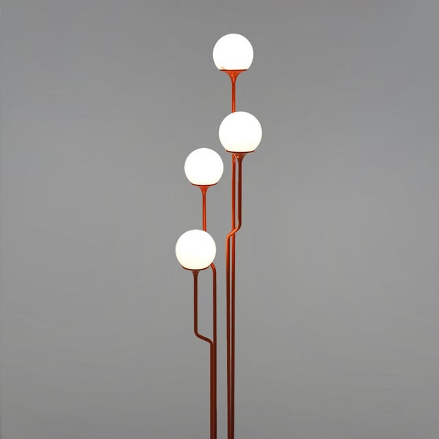 4-Light Floor Lamp in Glass and Metal from Reggiani, 1970s For Sale - Image 10 of 13
