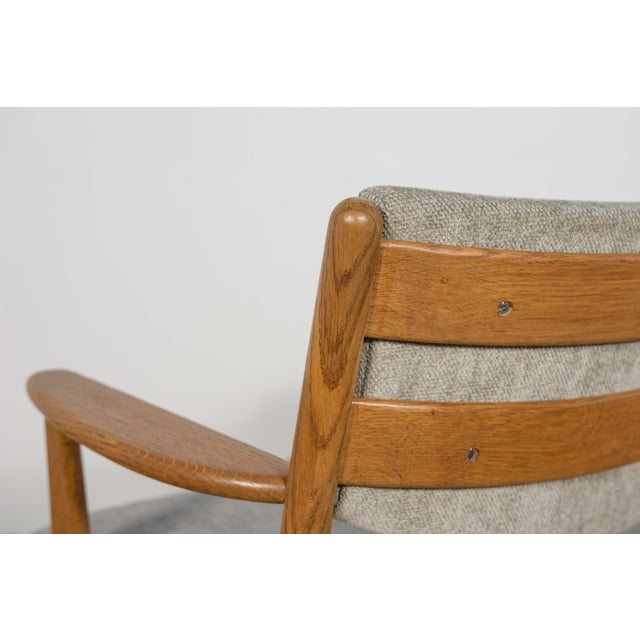 Gray Mid-Century Teak Armchair, Denmark, 1960s For Sale - Image 8 of 16