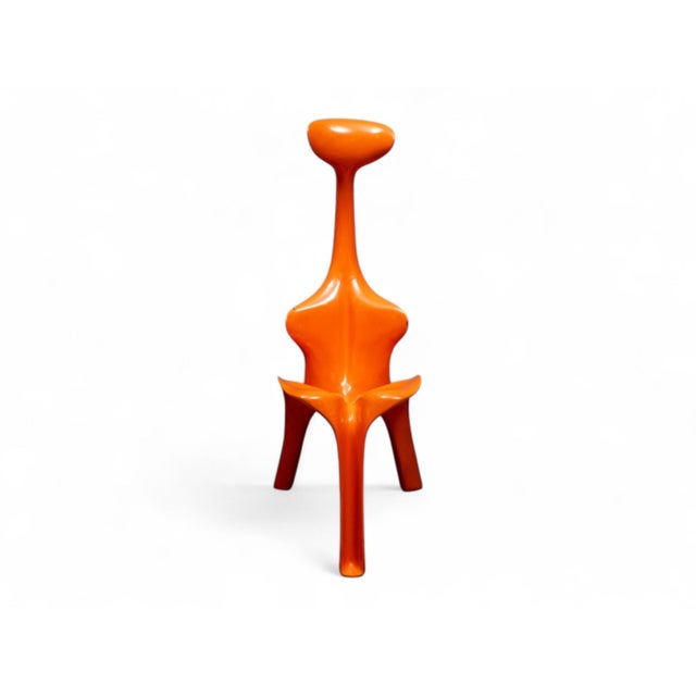 Vintage Pop-Art Floris Chair in Orange Polyester by Günter Beltzig, Germany, 1967 For Sale - Image 3 of 10