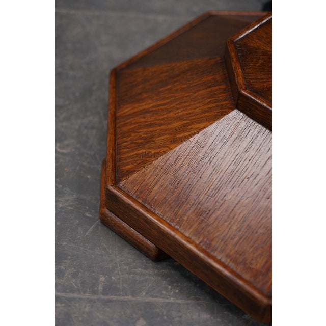 Wood Art Deco Standing Lamp, The Netherlands, 1930s For Sale - Image 7 of 15