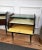 Mid-Century Italian Art Deco Nightstands in Wood, Brass & Glass, 1950s, Set of 2 For Sale - Image 4 of 8