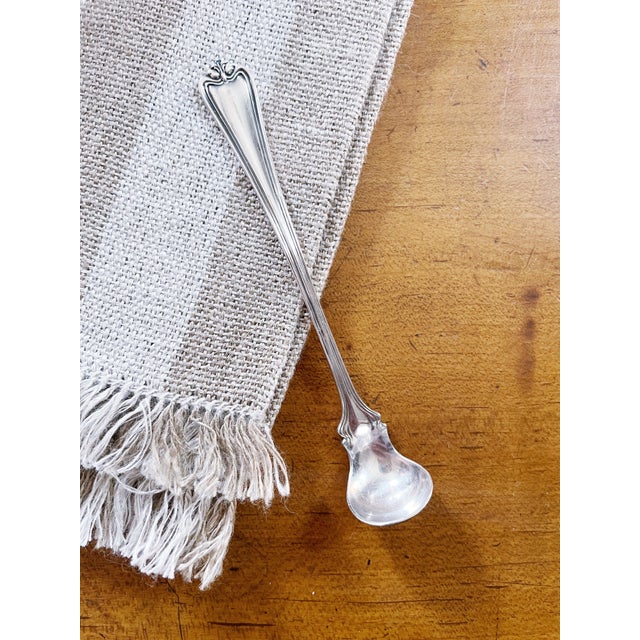 Antique Silver Plated American Export Lines Mustard Ladle For Sale - Image 4 of 4
