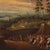 Antique Italian painting from the 18th century. Artwork oil on canvas depicting landscape with pilgrims of a religious...