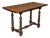 Italian 1800s Walnut Baroque Style Spool Table with H-Form Cross Stretcher For Sale