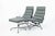 Pair Eames Soft Pad Recliners With Ottoman for Herman Miller, Gray Leather Aluminum Group For Sale In Detroit - Image 6 of 17