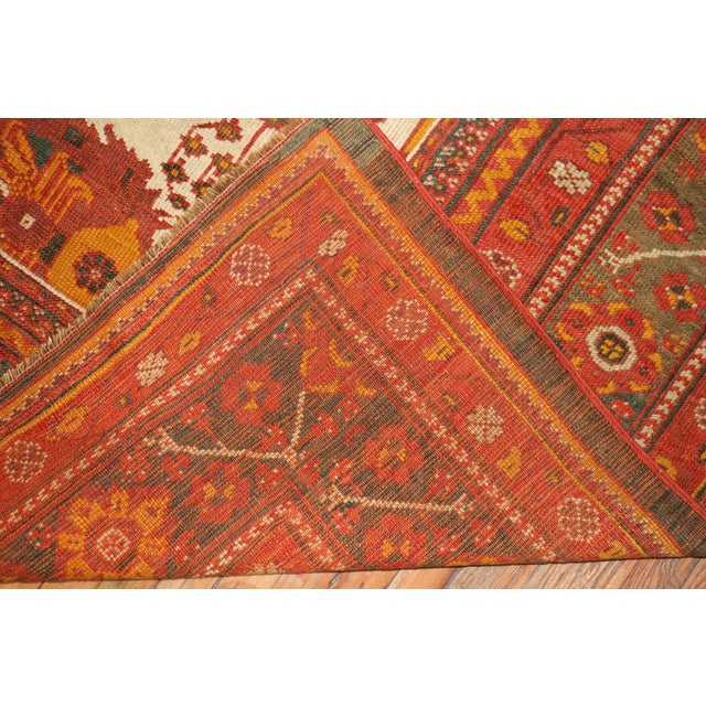 Antique Zabihi Collection Ivory Field Turkish Oushak Carpet - 8'11" x 13' For Sale - Image 9 of 12