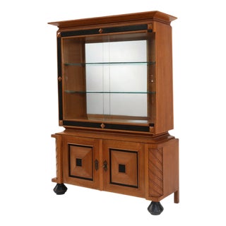 Art Deco Display Cabinet in Oak, Belgium, 1940s For Sale