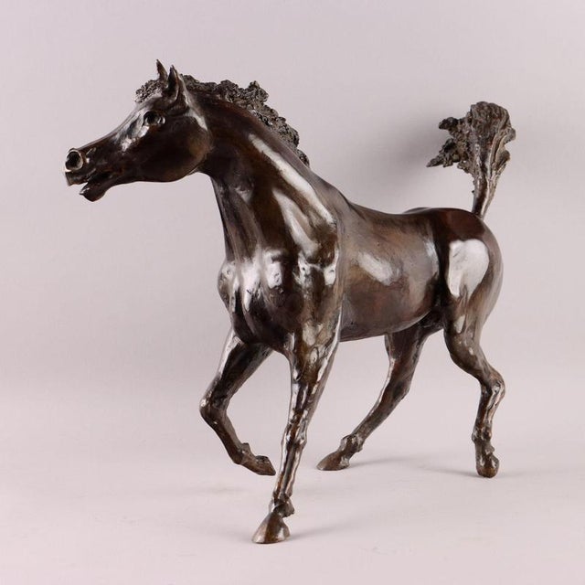 Brown Bronze Horse by Cesare Rabitti For Sale - Image 8 of 10