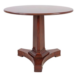 Ralph Lauren Mahogany Bryce Pedestal Center Table For Sale