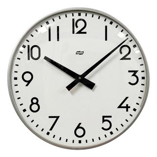 Vintage Silver Wall Clock from Esmi, 1980s For Sale