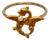 Mid 19th Century Victorian 14k Gold Griffin Ring With Seed Pearl – Conversion Jewelry, Size 7 For Sale