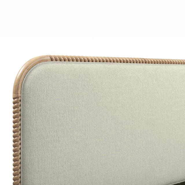 Tan Hatia Natural Basketweave King Panel Bed For Sale - Image 8 of 11