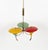 Mid-Century Chandelier in Enamel Metal and Brass in the style of Stilnovo, Italy, 1950s For Sale - Image 6 of 17