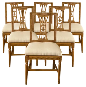 Gustavian Chairs, 1720s, Set of 6