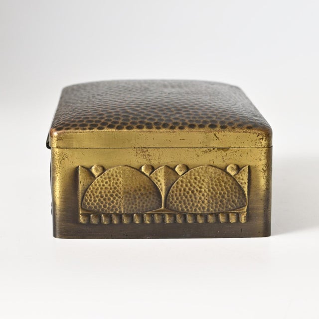 German Brass Cigarette Box from Wumak, 1920s, in Very Good conditions. Designed 1890 to 1919 This piece has an attribution...