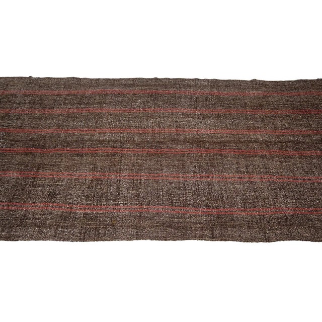 Red & Brown Vintage Kilim Rug For Sale - Image 4 of 7
