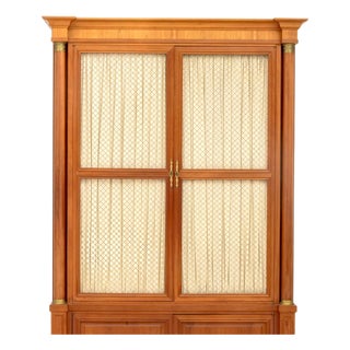 Empire Style Cherrywood Bookcase Cabinet For Sale