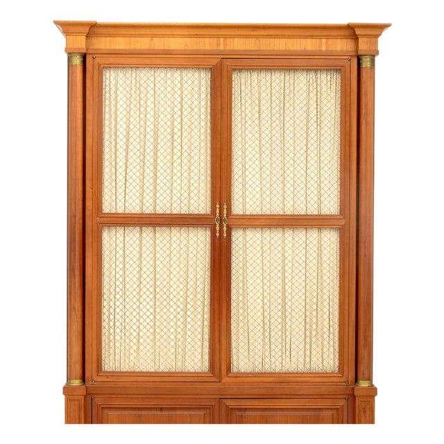 Empire Style Cherrywood Bookcase Cabinet For Sale