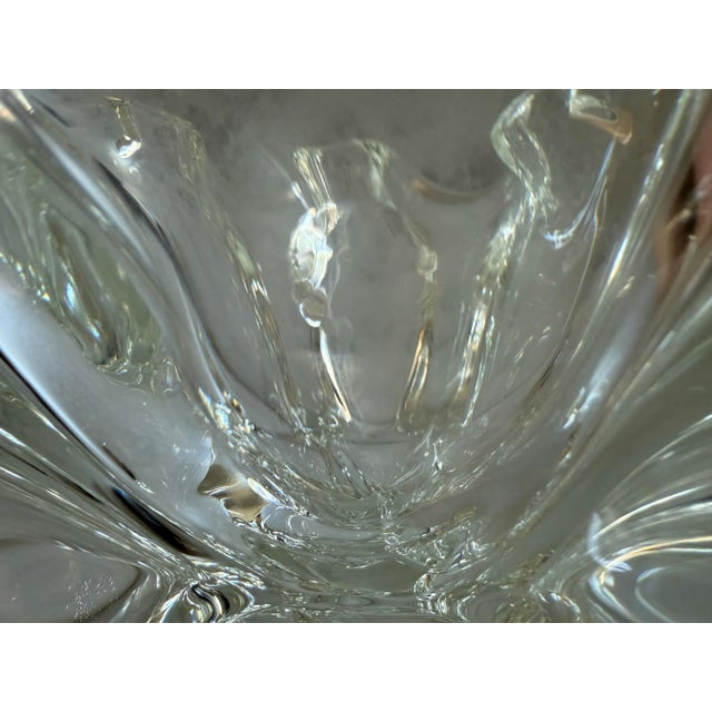 Vintage Clear Czech Chribska Bowl For Sale - Image 11 of 11