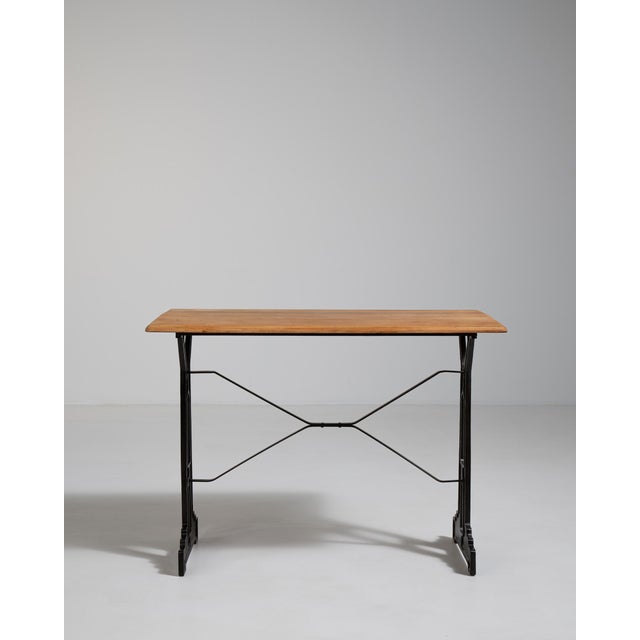 Cast Iron Bistro Table, Antique, France, Early 20th Century For Sale - Image 10 of 12