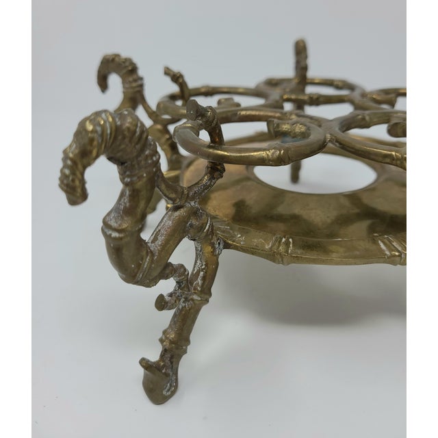 Vintage Mottahedeh Brass Faux Bamboo Fish Bowl / Plant Stand Chairish