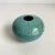 Vintage Petite Raku Vase Miniature Weed Pot Turquoise Crackle Glaze Signed 2” Tall Beautifully made piece, nice form and...