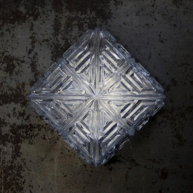 Mid-Century Clear Glass Sconce For Sale - Image 6 of 8