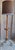1960s Vintage Floor Lamp with Oak Column, Black Metal Legs and Fabric Shade by Lamplove, 1960s For Sale - Image 5 of 7