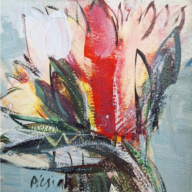 Contemporary Bozena Lesiak, Tulips, Gouache on Paper, 2026 For Sale - Image 3 of 3
