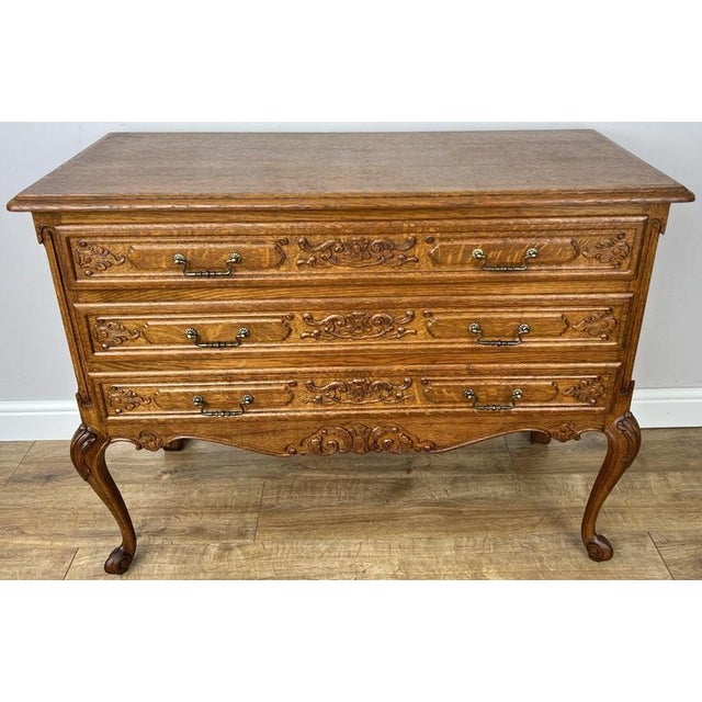Vintage Louis French Oak Chest of Drawers For Sale - Image 13 of 13