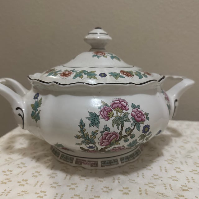 Vintage Tureen With Floral Design by Verart Artesania Ceramica Spain For Sale - Image 11 of 11