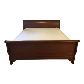 Traditional Charles P Rogers King Mahogany Sleigh Bedframe For Sale