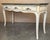 Green 20th Century French White Painted Table Console With Green Marble Top For Sale - Image 8 of 16