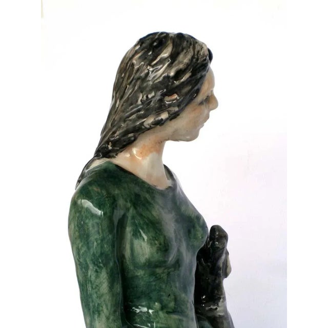 Ceramic Pottery Rossicone Figure Sculpture by Domenico Purificato For Sale - Image 4 of 9