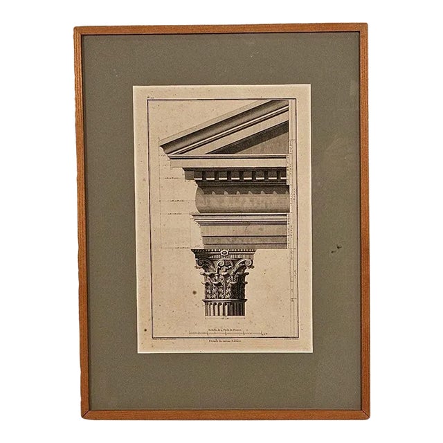 Architectural Engraving, France Circa 1800 For Sale