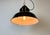 Industrial Black Enamel Factory Lamp with Cast Iron Top from Elektrosvit, 1960s For Sale - Image 16 of 17