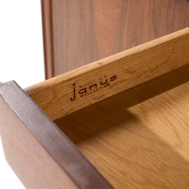 Mount Airy Janus Mid Century Walnut Lowboy Dresser For Sale - Image 10 of 10