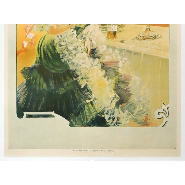 Art Nouveau 1905 Original French Art Nouveau Poster, Cognac J. Dupont (Linen Backed) For Sale - Image 3 of 4